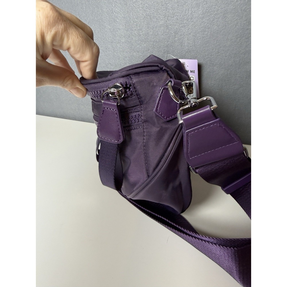 Iris & Rainbow Best Version Plum Purple Crossbody Bum Bag - Picture 6 of 11